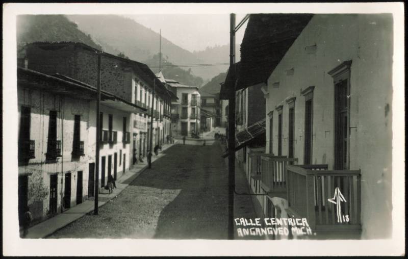 Calle Centrica Street Scene Angangueo Mich Mexico