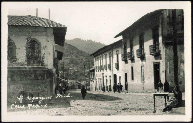 Calle Real Street Scene View Angangueo Mexico