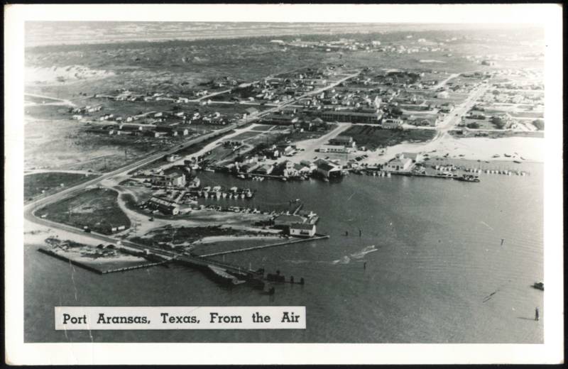 Harbor and Waterfront From the Air Port Aransas Texas