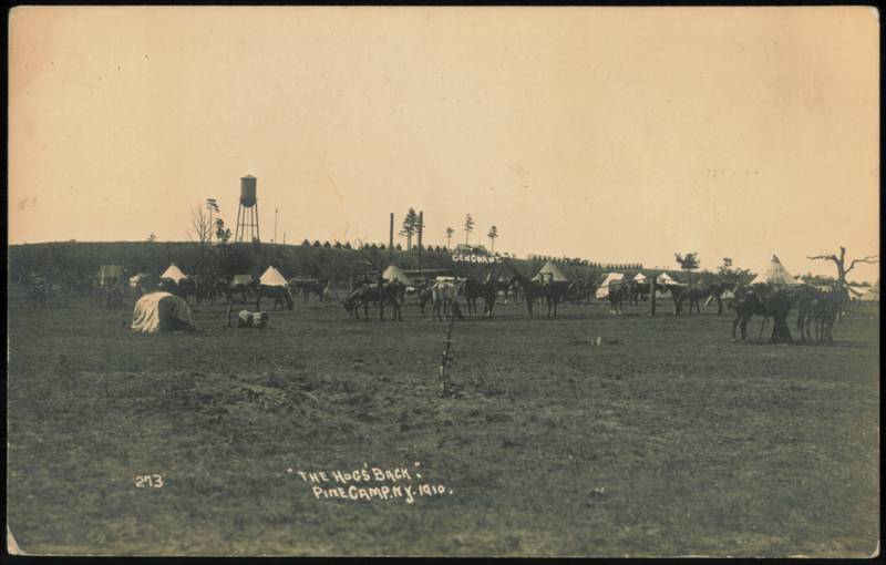 The Hog's Back' Military Encampment, Pine Camp, 1910 Fort Drum New York
