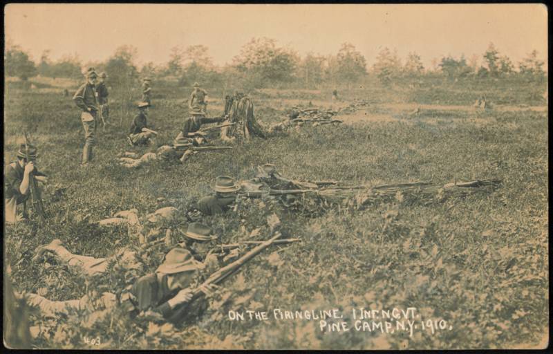 On the Firing Line, 1st Infantry Vermont National Guard, Pine Camp Fort Drum New York