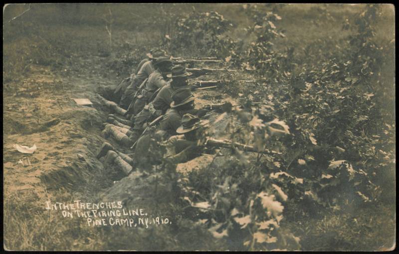 In the Trenches on the Firing Line  Pine Camp Fort Drum New York