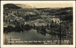 New Highway and Lakes over Snowy Range Postcard