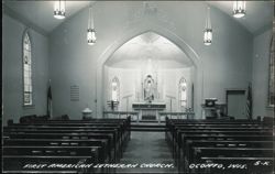 First American Lutheran Church Interior Postcard
