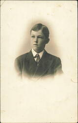 Studio Portrait of Young Boy Ray Slinglend Postcard