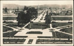 Hotel Monticello Plaza and Broadway Postcard