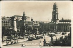 General Post Office and Town Gardens Postcard