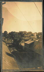 Town Rooftops & Street View Taken from Post Office Postcard