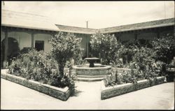 Hotel Aurora Courtyard Fountain and Gardens Postcard