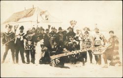 Potlatch Dance Indigenous Group in Traditional Regalia Postcard