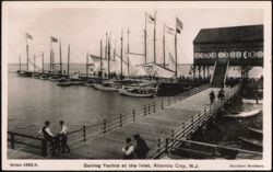 Sailing Yachts at the Inlet, Inlet Palm Garden Postcard