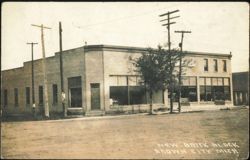 New Brick Block Commercial Building Postcard