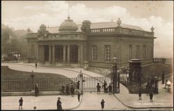 Elder Library Exterior and Entrance Gates Postcard