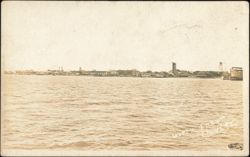 Water Front Across the Bay with Port Buildings and Docks Postcard