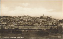 Panoramic Vista Geral of Historic Coimbra Hillside Postcard