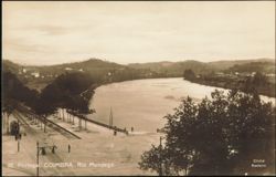 Rio Mondego Riverside Promenade with Tram Postcard