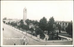 Parque Universitario and Clock Tower Postcard