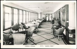 RMS Queen Mary, Garden Lounge Interior Postcard