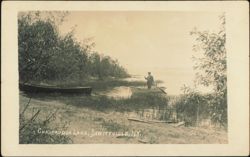 Chautauqua Lake with Boater, Dewittville Postcard