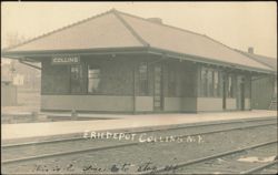 Erie Depot Train Station Postcard