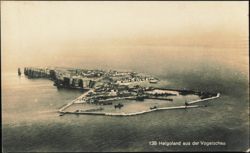 Aerial Bird's Eye View of Helgoland Island Harbor Postcard