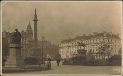 George Square, Station Hotel & Monuments Postcard