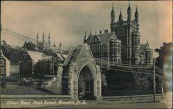 Otago Boys' High School Gothic Architecture & Gate Postcard