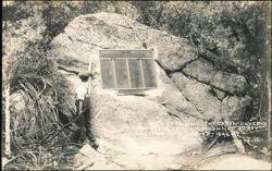 Site of Murphy Cabin, Donner Party Memorial Rock Postcard