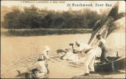 Tall Tale Giant Fish Catch, Beachwood, Deer Bay Postcard