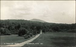 A Country Road with Distant Mountain Postcard