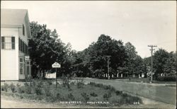 Main Street with Town Elevation Sign Postcard