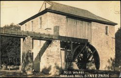 Mill Wheel, Spring Mill State Park Postcard