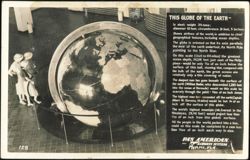 Pan American Airways System Giant Globe of the Earth Postcard