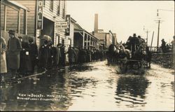 View in Dock Street During Flood, March 28, 1914 Postcard