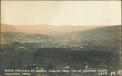 Birds Eye View from Top of Western Slope, Mohawk Trail Postcard