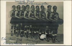 New York Newsboys Publix Pirates Basketball Team Postcard