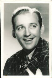 Bing Crosby Facsimile Signature Portrait Postcard