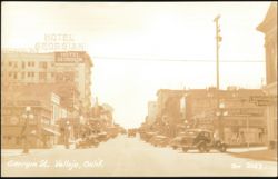 Georgia Street View Featuring Hotel Georgian Postcard