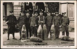 Unexploded German Shells, Bombardment of the Hartlepools Postcard