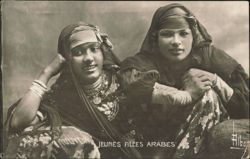 Jeunes Filles Arabes, Young Arab Women Portrait Postcard