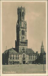 Le Beffroi Belfry Tower and Market Square Postcard