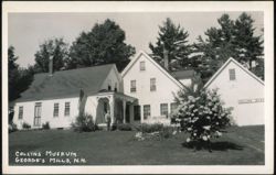 Collins Museum with 'See the Big Clock' Sign Postcard