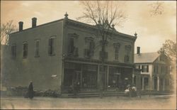 General/Drug Store and Street Scene Postcard