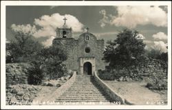Presidio of La Bahia Chapel and Steps, Built 1749 Postcard