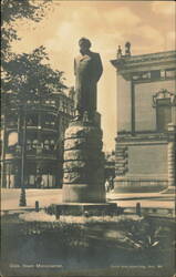Henrik Ibsen Monument Outside Nationaltheatret Postcard