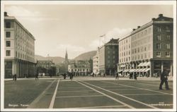 Torvet Square and Street Scene with Arcaded Buildings Postcard