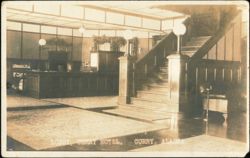 Lobby, Curry Hotel Postcard