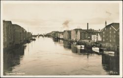 Nidelven River Wharves and Waterfront Postcard
