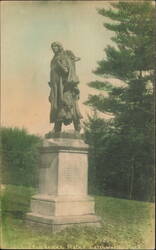 Mary Jemison Deh-ge-wa-nus Statue, Letchworth Park, Tinted Postcard
