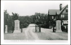Entrance to Oakwood Cemetery Postcard